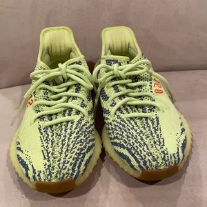 Adidas Yeezy Boost 350 V2 Semi Frozen Lime Green Shoes Sneakers SZ 5